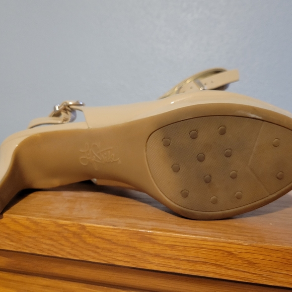 Nude Patent Slingbacks - Picture 3 of 3